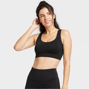 All in Motion Women's Seamless Racerback Sports Bra - Black